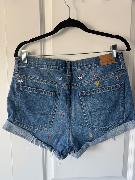 American Eagle Outfitters pride Denim 90s boyfriend Shorts Embroidery - Picture 2 of 4